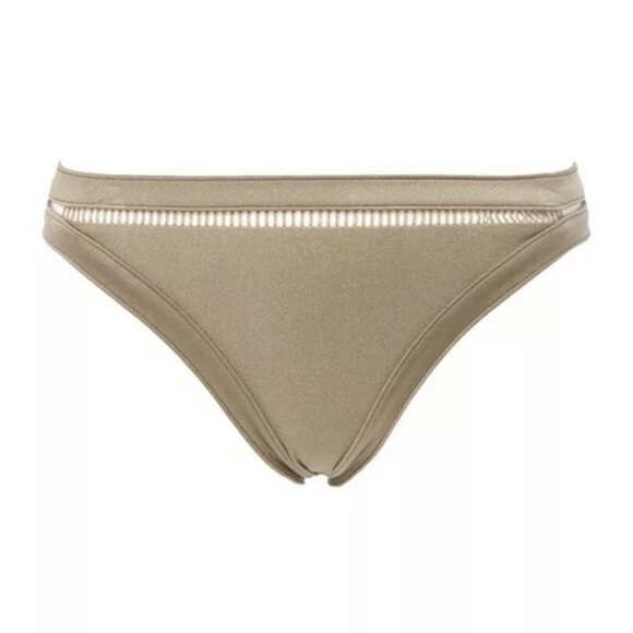 Ted Baker Womens Stareey Pointelle Trim Bikini BOTTOM ONLY in Khaki US S… - Picture 1 of 11